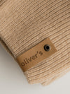 Dog sweater, plain knit, beige