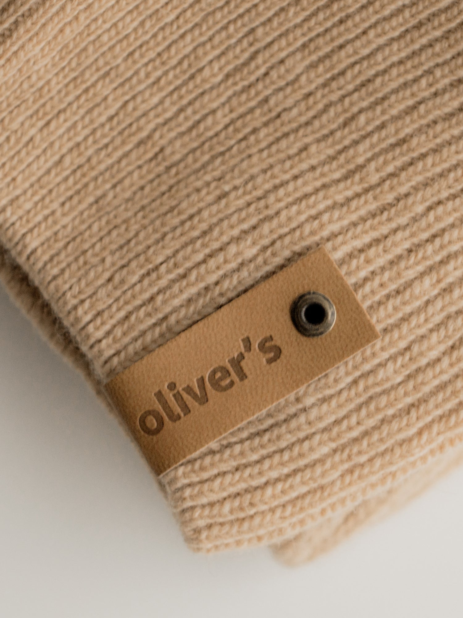 Dog sweater, plain knit, beige