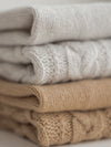 Dog sweater, plain knit, beige