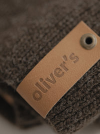 Dog sweater, plain knit, brown