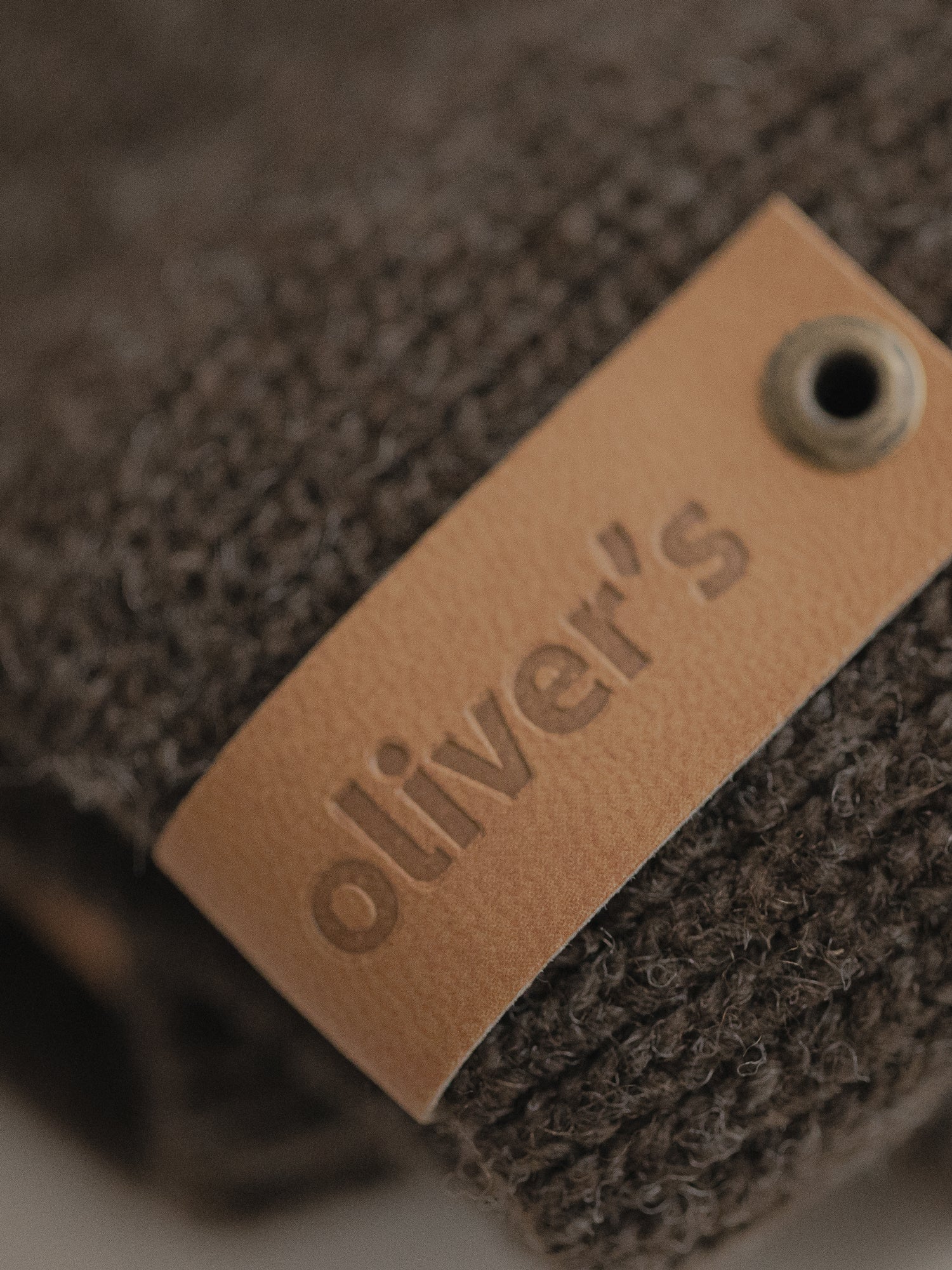 Dog sweater, plain knit, brown
