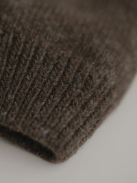 Dog sweater, plain knit, brown