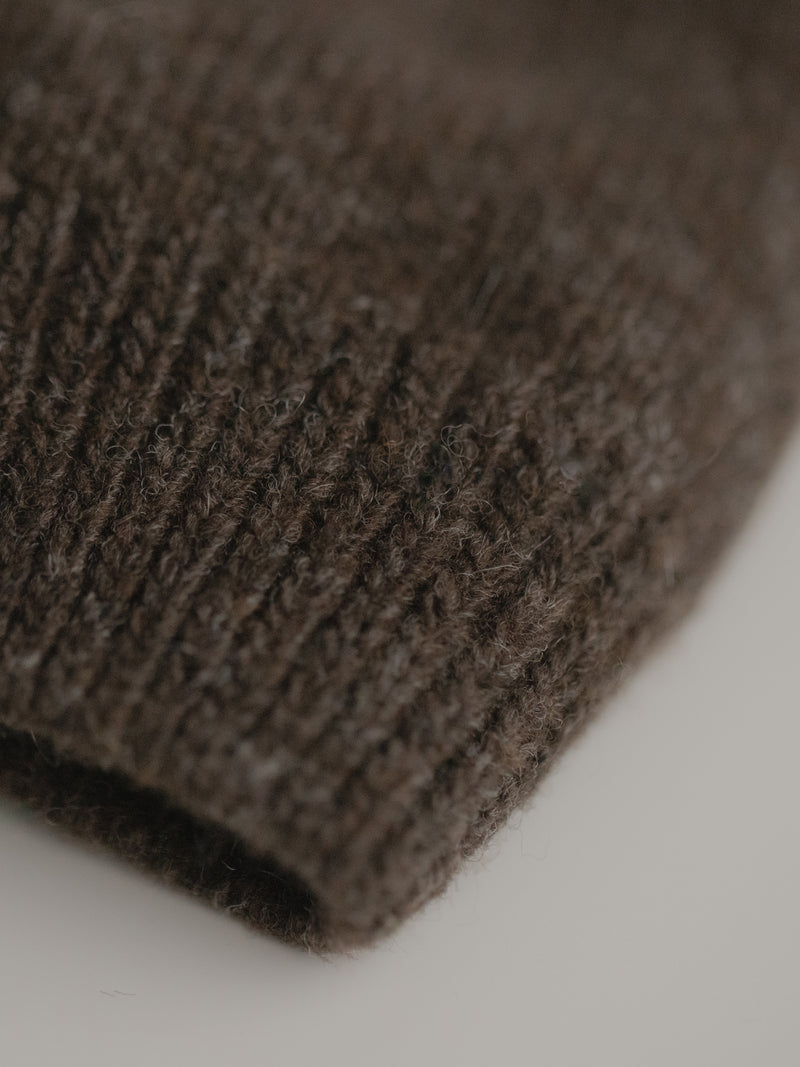 Dog sweater, plain knit, brown